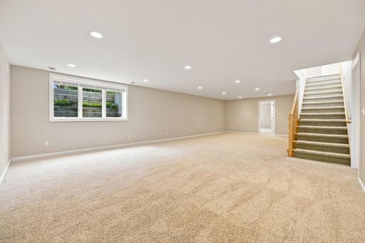 huge lower level living room!