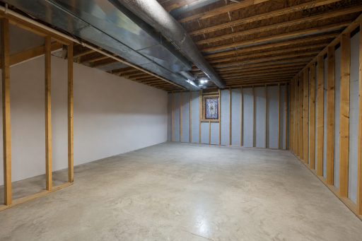 The unfinished basement provides excellent storage space, so there's no need to rent a separate storage unit.