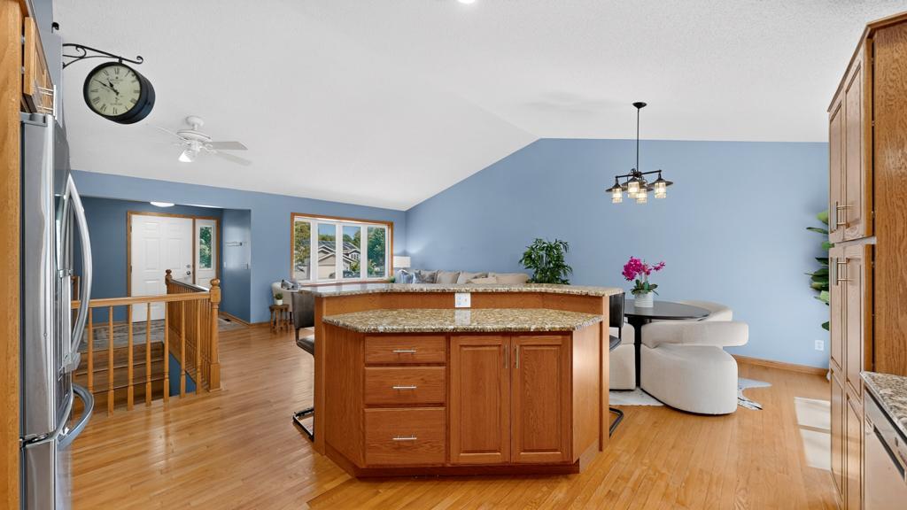 13 View from kitchen to dining room and living room
