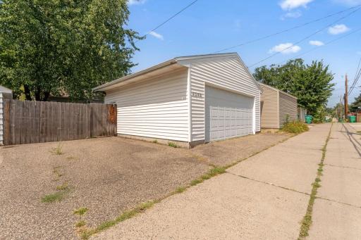 Large 2-car garage plus additional parking space off the alley!
