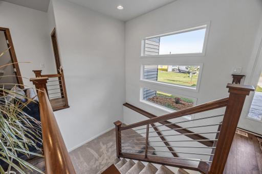 Open Staircase with Natural Light