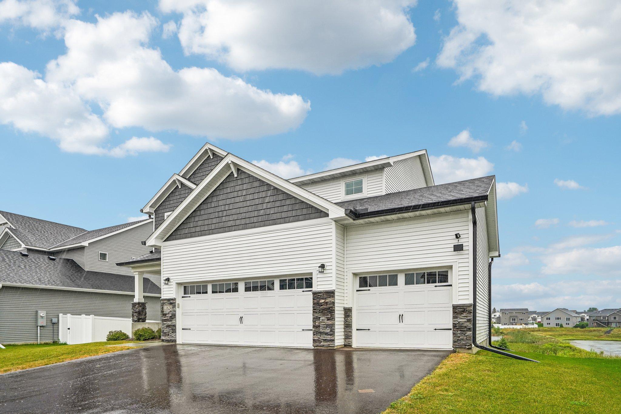 Three car garage.