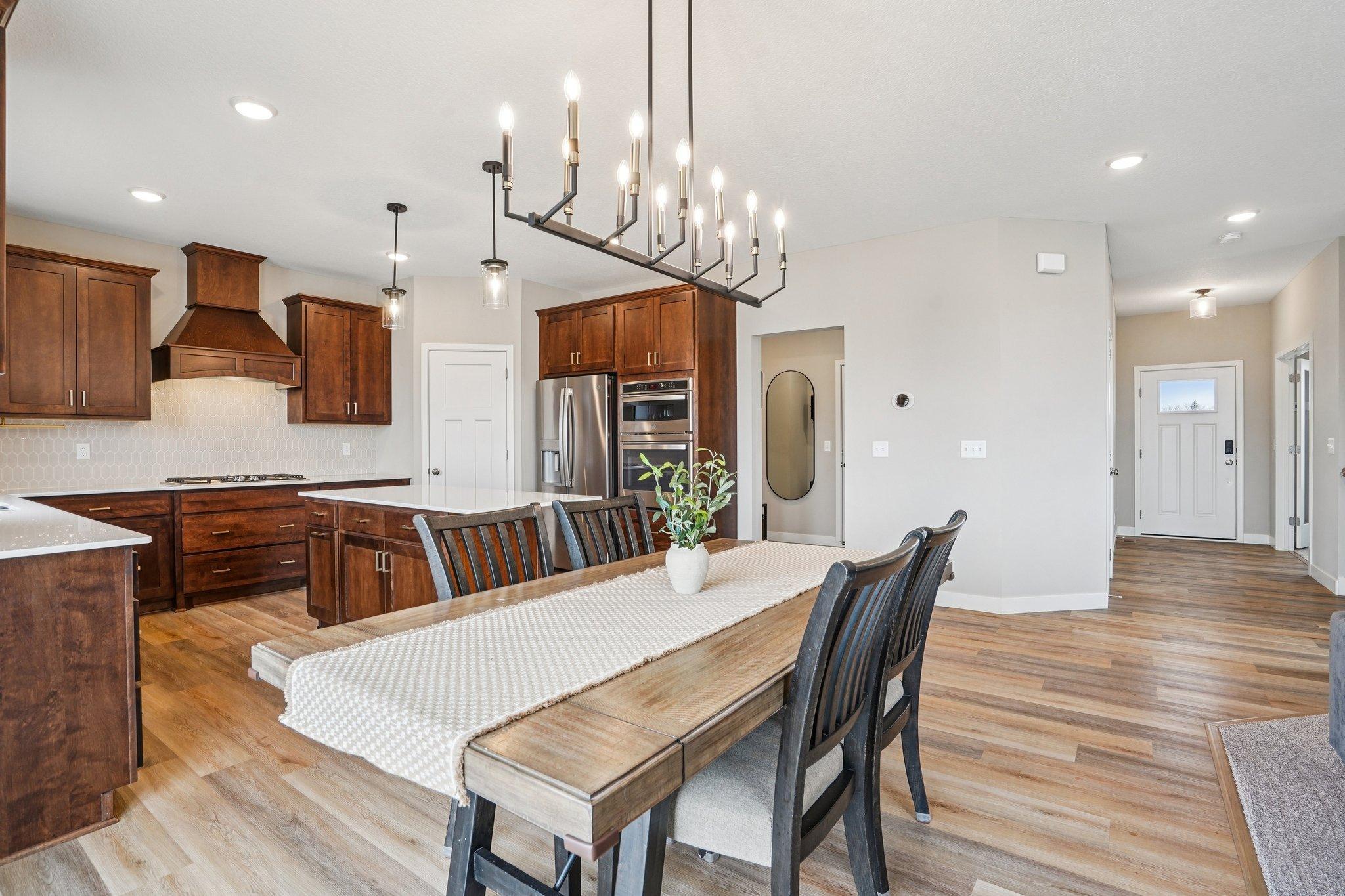 Easy kitchen access for ease of serving.