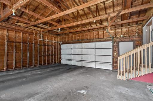 Attached 2 car garage interior