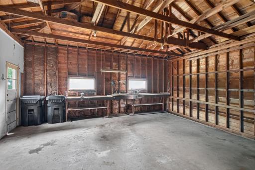 Attached 2 car garage interior