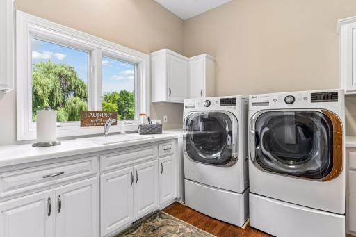 The laundry room is conveniently located on the main level.