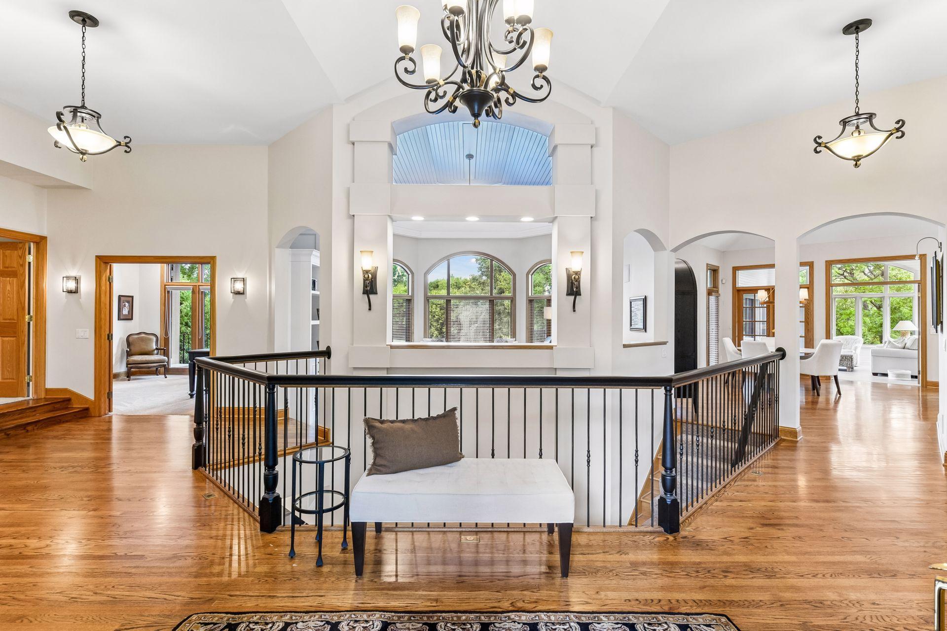 An impressive view of the home as you enter through the front door.