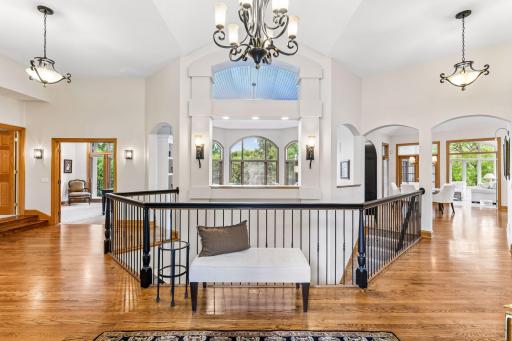 An impressive view of the home as you enter through the front door.