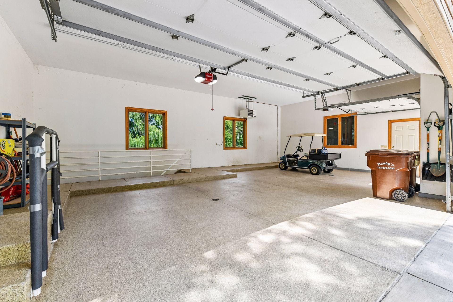 The impressive 4-car garage is insulated and heated (with a 5th tuck-under garage stall).