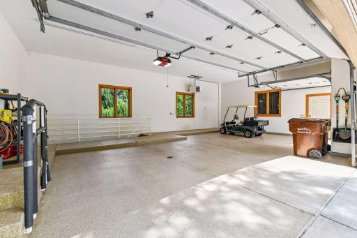 The impressive 4-car garage is insulated and heated (with a 5th tuck-under garage stall).