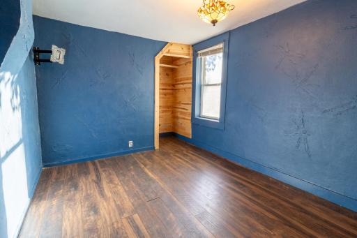 View of window and closet in main floor bedroom