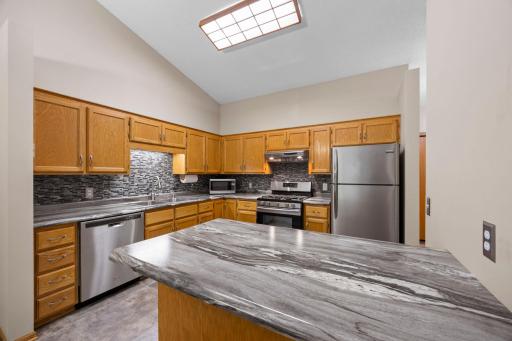 Open floor plan kitchen - Updated appliances