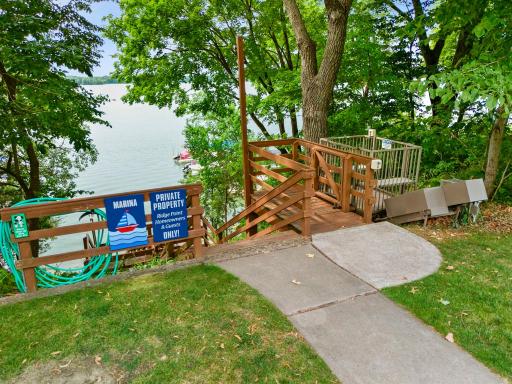 Stairs and Electric lift to the dock