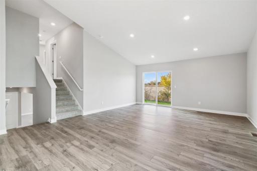 From the main level, just a half flight stairs to get to 3 bedrooms and two baths.