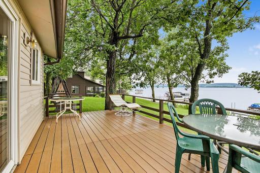 Enjoy time on the back deck while taking in the peace of the lake