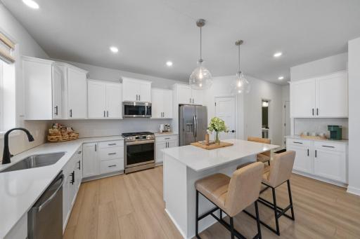 (Photo of a decorated model, actual homes finishes will vary)