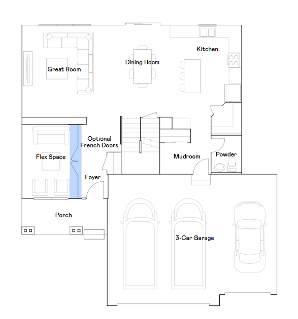 Bristol main level floorplan