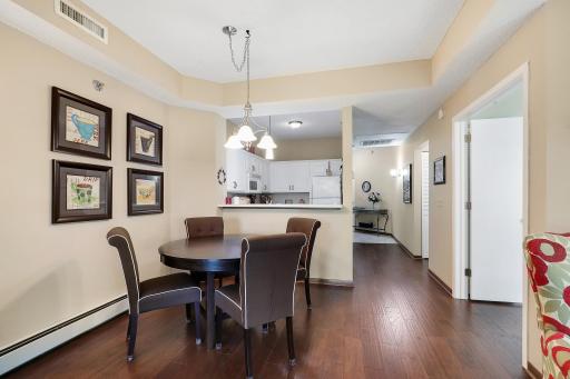 Dining area big enough for at least four-6 chairs.