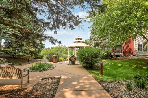 The condo is the lower unit on the right side of the photos. Again, the gazebo is just off the second bedroom.