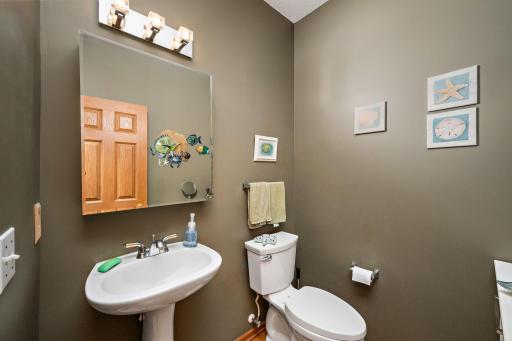 There is a convenient guest bath on the main level!