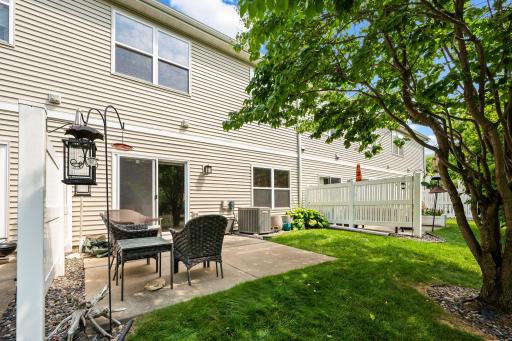 Rear view of this awesome home and patio.