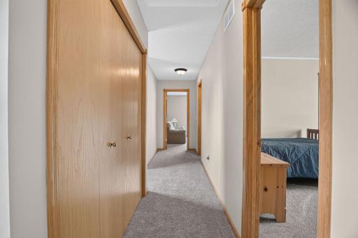 Upper Level Hallway with Laundry on the Left