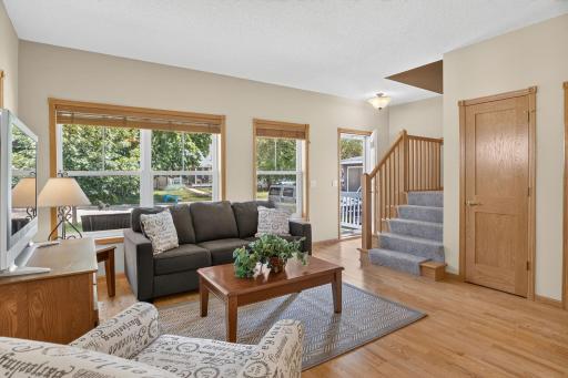 Living Room to Stairway & Door to Coat Closet