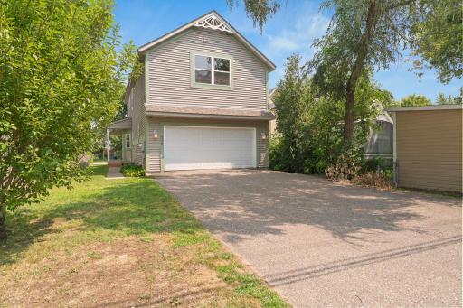 Back of Home & Two Car Garage