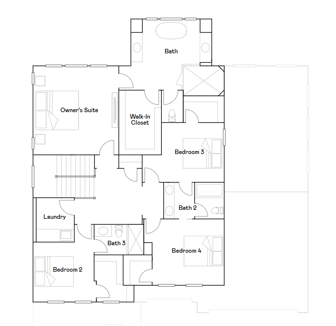 Sonoma upper level floorplan
