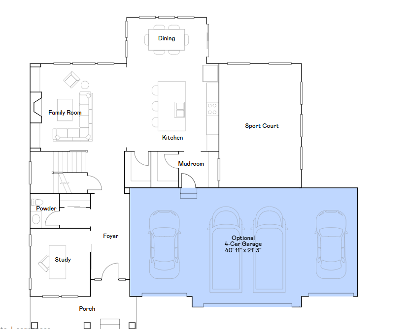 Sonoma main level floorplan