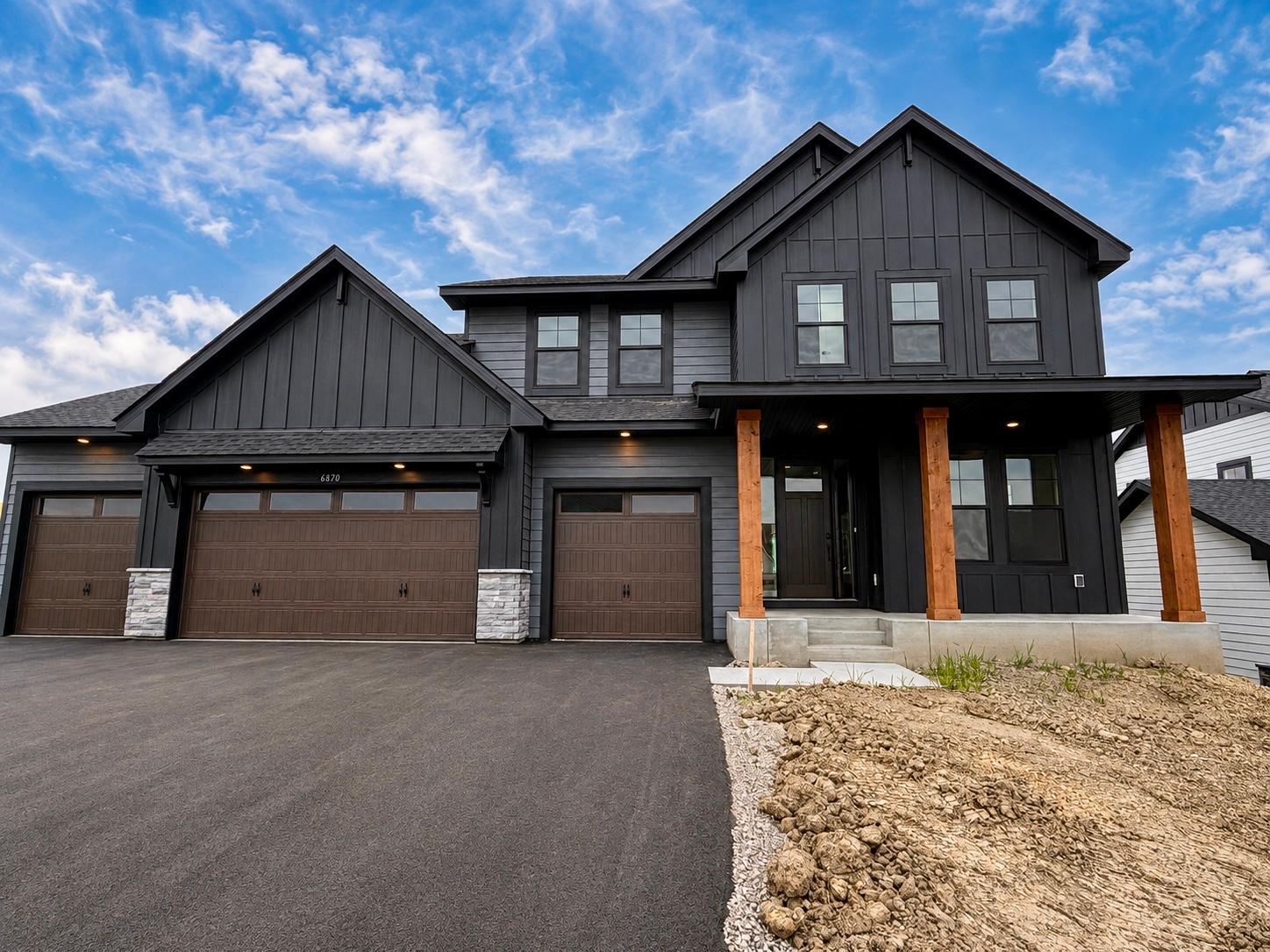 Welcome to 6870 Spruce Ln! (Photo is of the actual home in progress.)