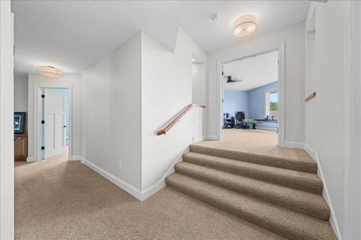 Escape into your private sitting, exercise space , office , or 5th bedroom ! GREAT FLEX AREA !!!!