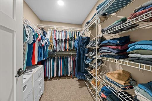 Primary bedroom walk-in-closet.