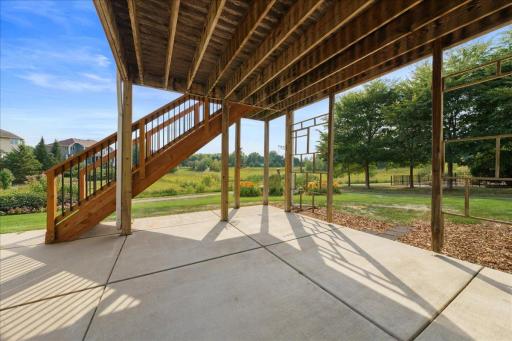 Above deck gives you a shaded patio area.