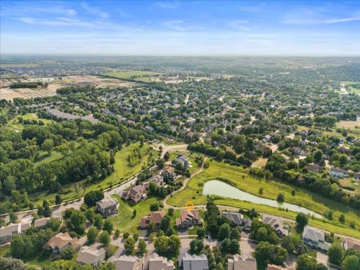 Aerial of your home and neighborhood.