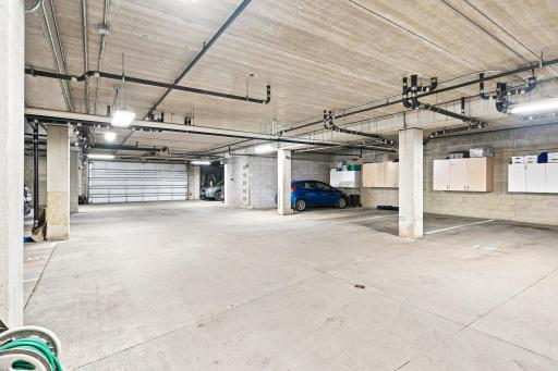 Underground heated parking spot comes with the unit,