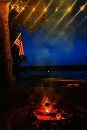 Enjoy Fires by the Lakeside and listen to the loons