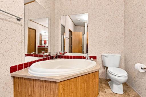 Soaking Tub in the Primary Bathroom
