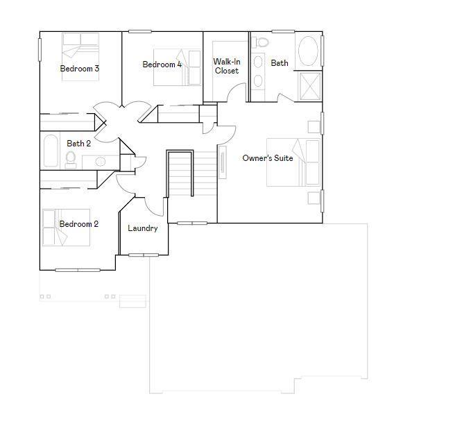 Bristol upper level floorplan.