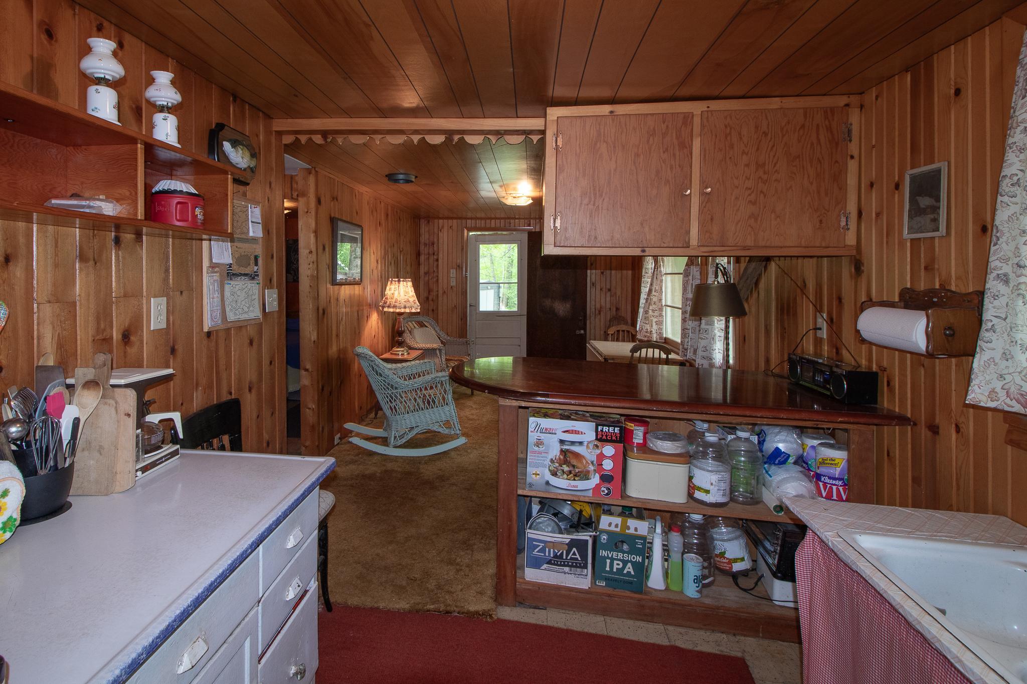 Storage in kitchen and open to living area