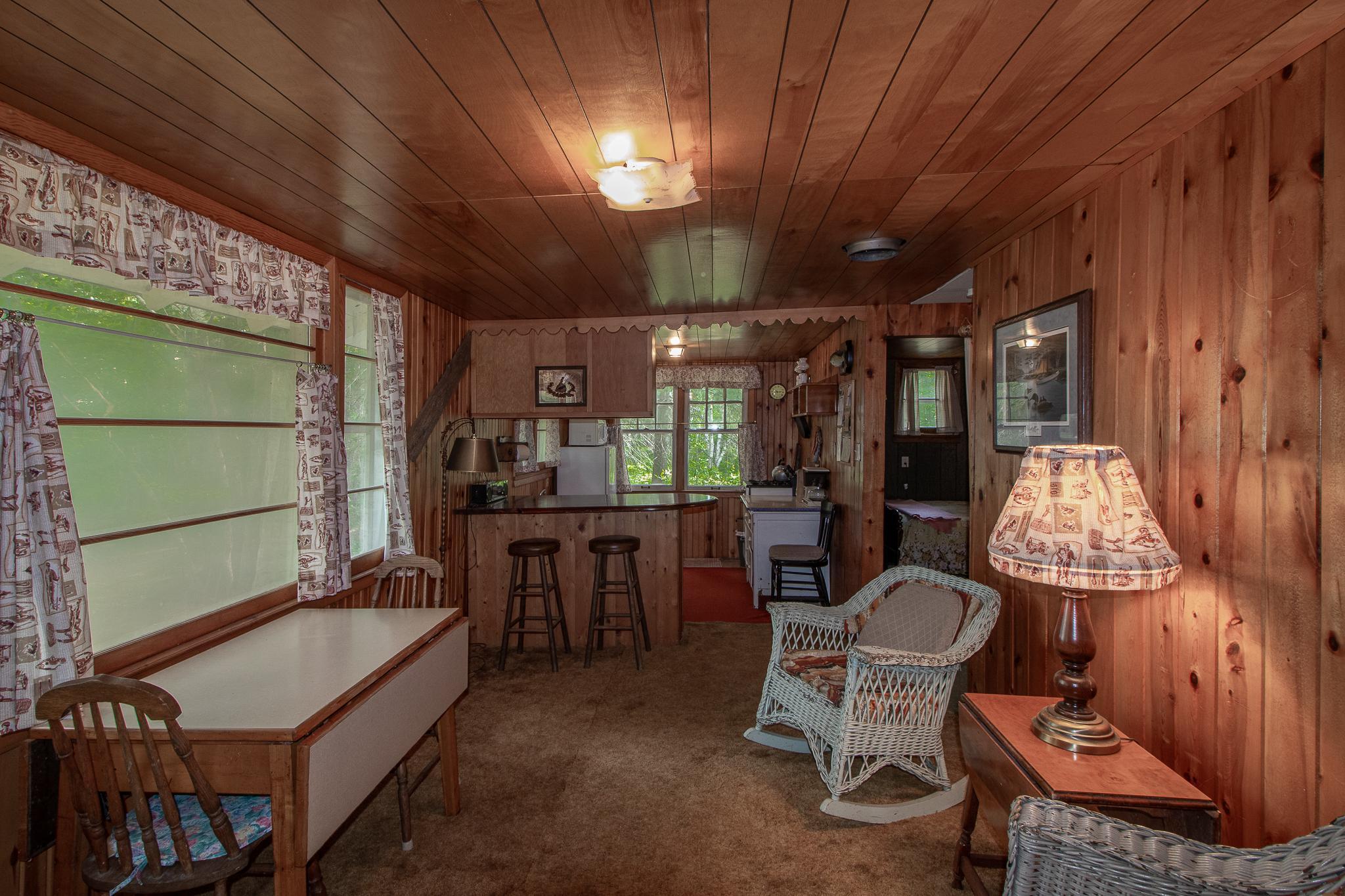 View from entry of cabin