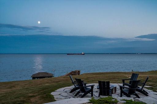 Gather around the fire, settle in, and watch the world go by on the water.