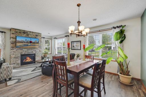 Family room/ Dining room flows beautifully.