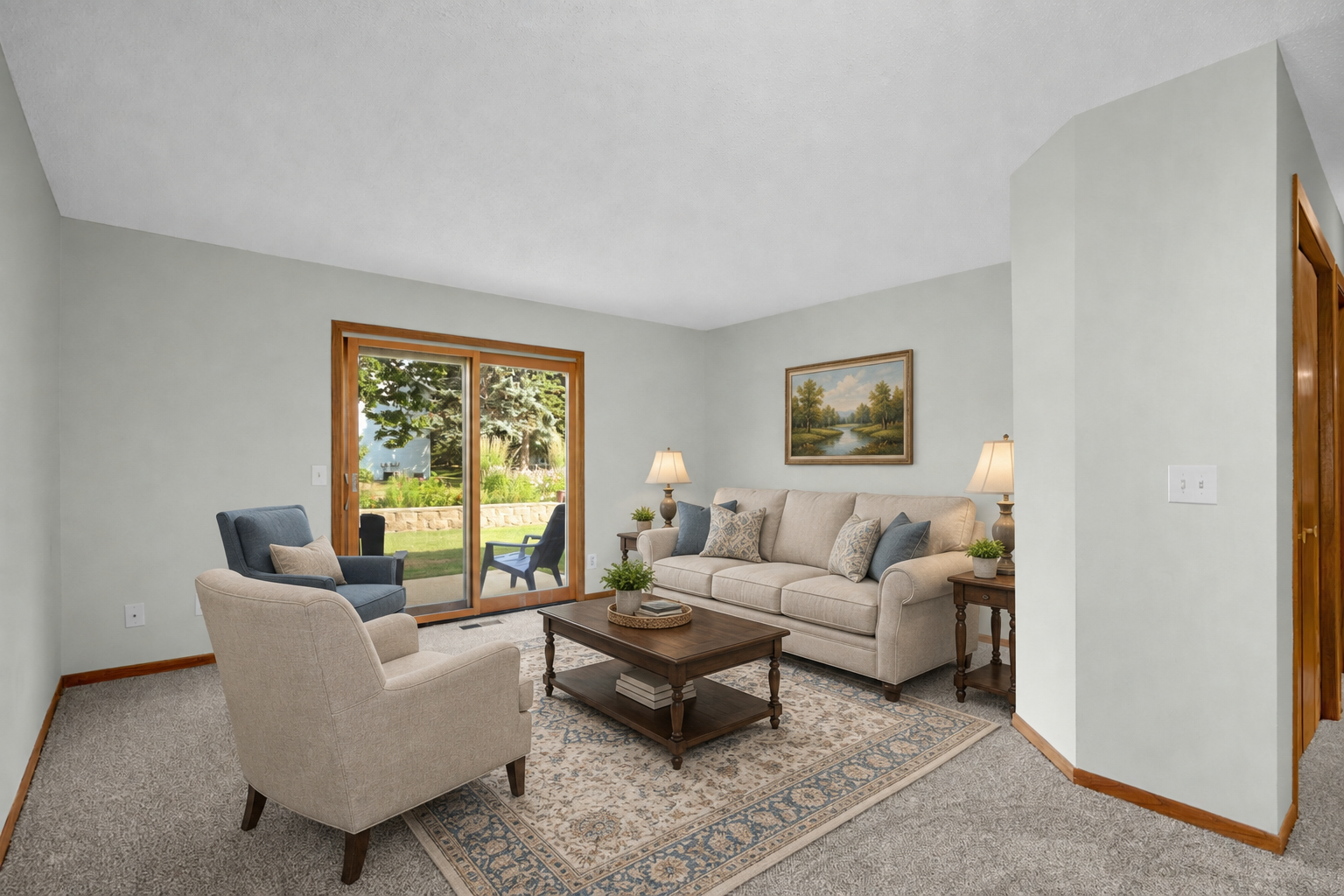 Virtually-staged Living Room