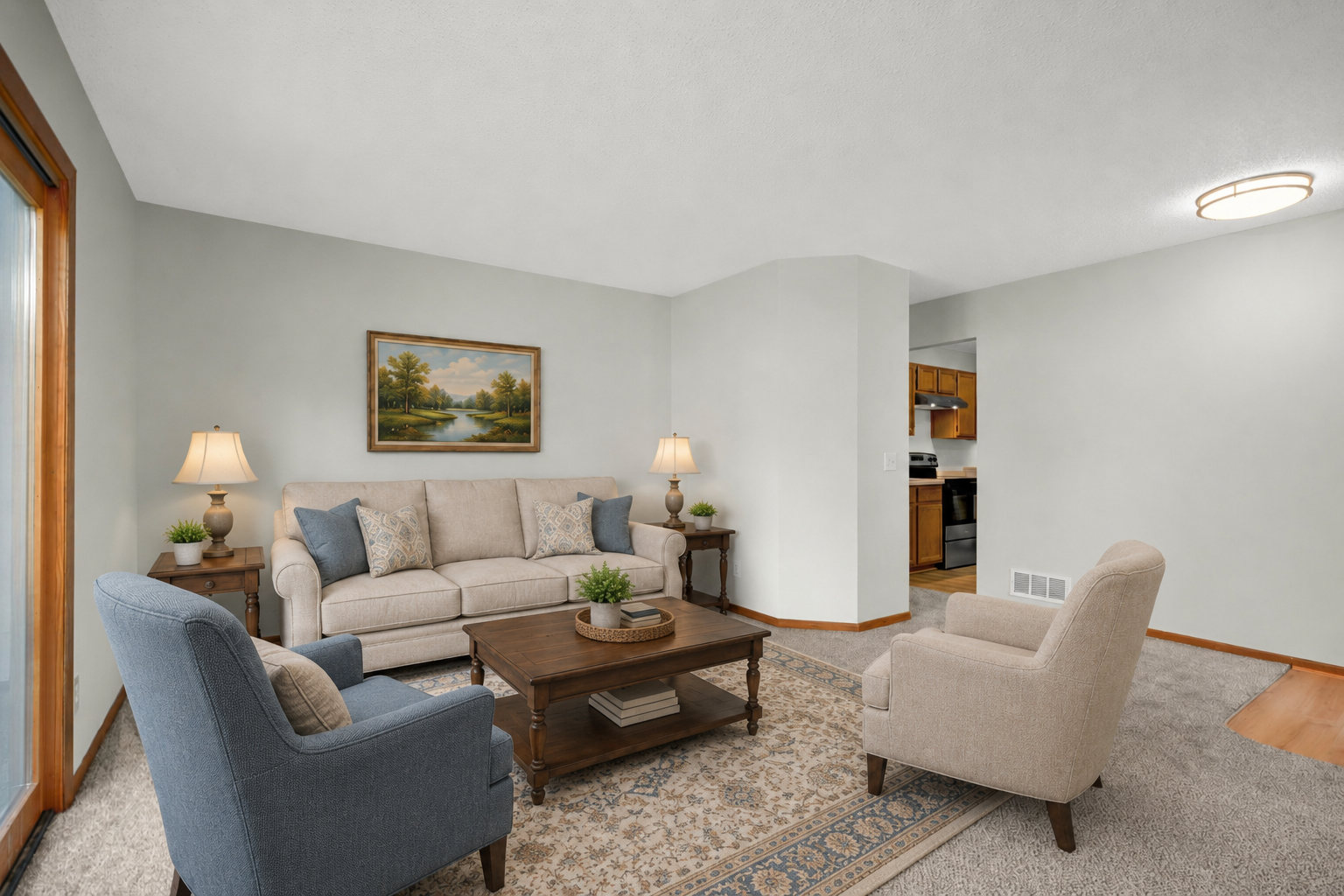 Virtually-staged Living Room