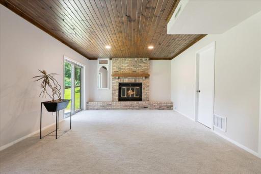 Lower Level Family Room with Access to Backyard