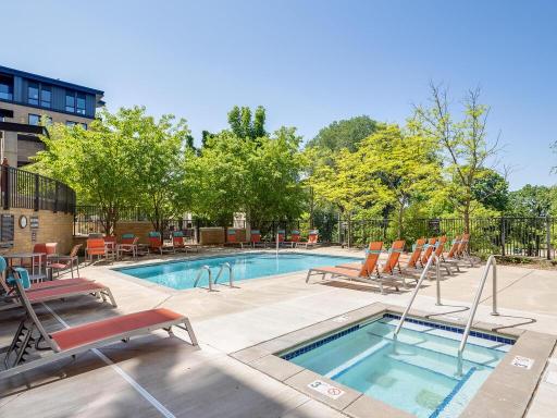 The Grand's pool and hot tub