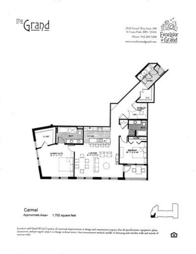 Floor plan of Unit 425.