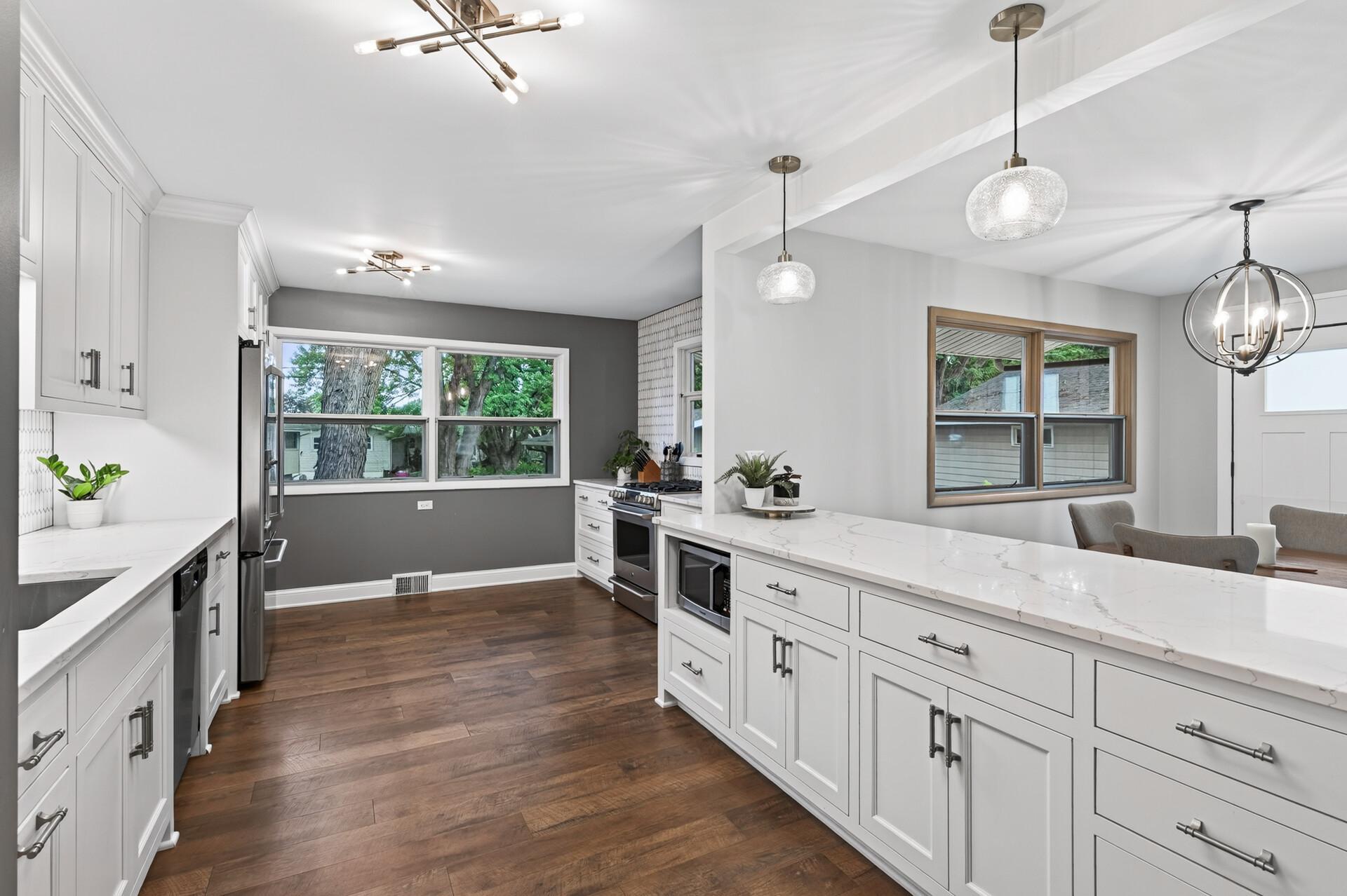 Updated light fixtures throughout the home