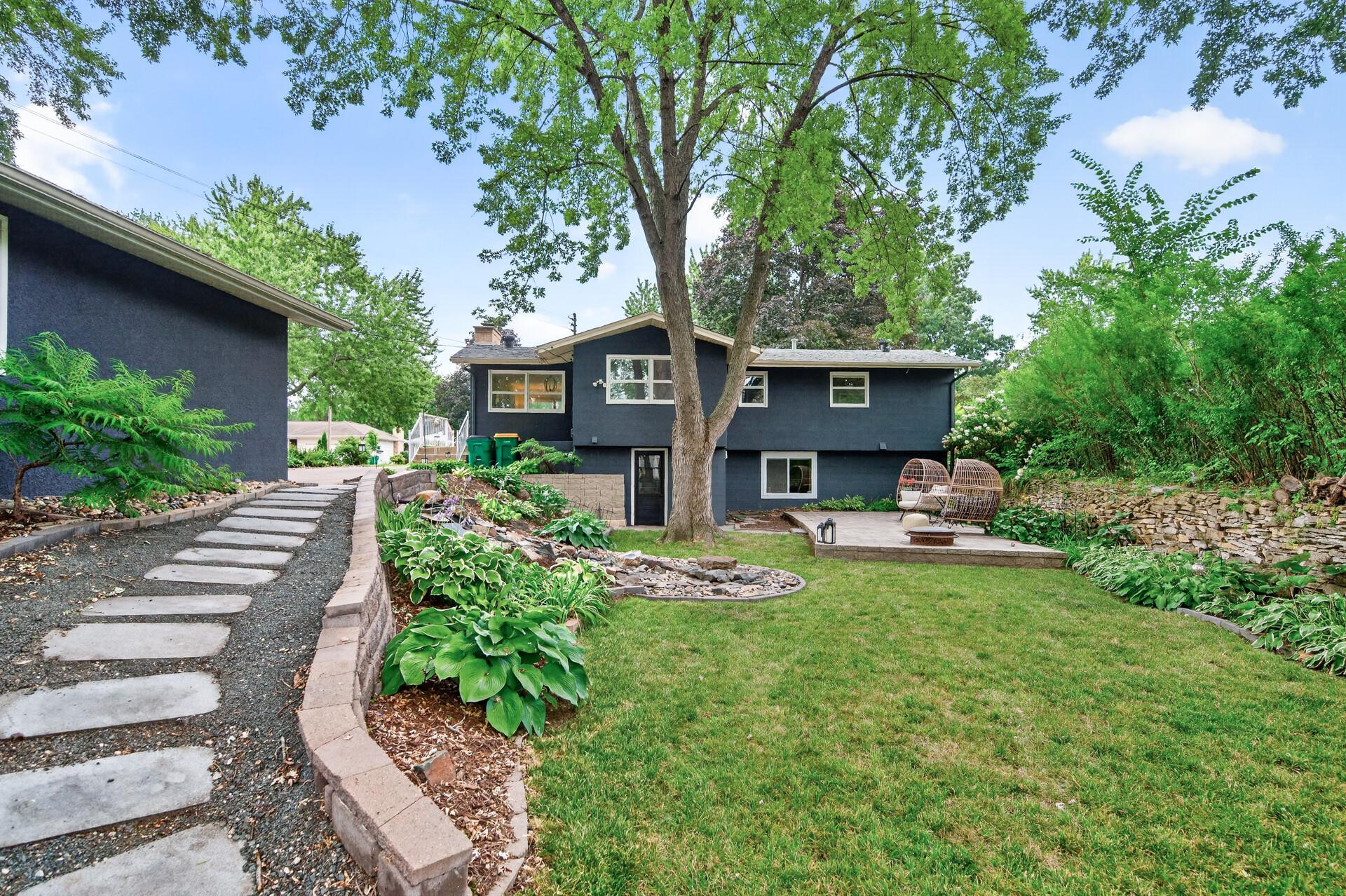 Walkout lower level lead to the outdoor space